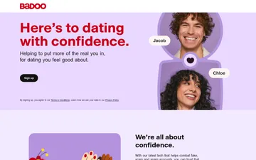 Képernyőkép a Badoo weboldaláról