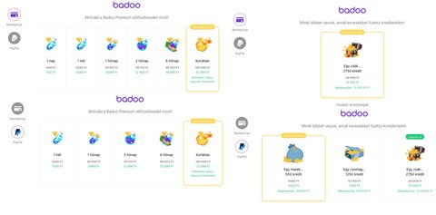 Képernyőkép a(z) Badoo árairól
