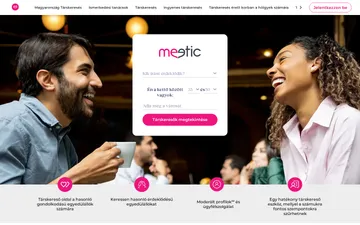 Képernyőkép a Meetic weboldaláról