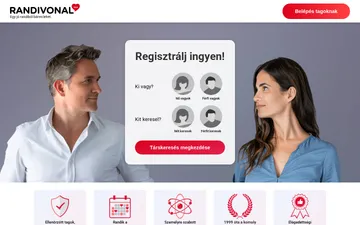 Képernyőkép a Randivonal weboldaláról