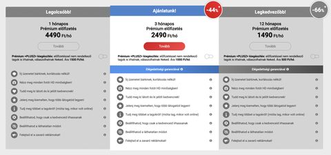 Képernyőkép a(z) Randivonal árairól
